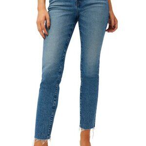 Good American  Good Classic High Waist Raw Hem Jeans
